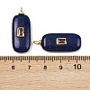 Dyed Natural Sesame Jasper Pendants KK-B157-43G-02-3