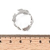 5Pcs 304 Stainless Steel Open Cuff Rings for Women RJEW-K313-11P-5