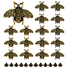18Pcs Zinc Alloy Buttons FIND-GA0007-11-1