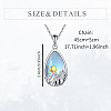 Alloy Glass Teardrop with Snow Mountain Pendant Necklaces WG78F70-01-4