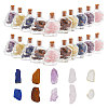 10Pcs Mixed Gemstones Chips in Skull Glass Bottle Display Decorations DJEW-AR0001-08-1