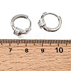 Cross Brass Micro Pave Cubic Zirconia Hoop Earrings KK-CBAEEA8-37P-5