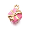 Zinc Alloy Enamel Charms FIND-U029-01G-03-2