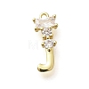 Brass Micro Pave Cubic Zirconia Pendants KK-M310-01G-10-1