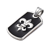 304 Stainless Steel Enamel Pendants STAS-U043-06B-P-2