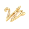 Brass Micro Pave Clear Cubic Zirconia Pendants CU-CBA7939-01W-G-2