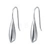 Anti-Tarnish Rhodium Plated 925 Sterling Silver Earring Hooks STER-F033-41P-1