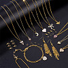 DIY Brass & Stainless Steel Chain Bracelets/ Necklaces Making Kits DIY-GA0008-16-4