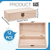 Wooden Packing Boxes with Hinged Lid and Clasps CON-WH0100-37-3