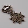 Crown & Cross Zinc Alloy Pendant Lapel Pin JEWB-WH0028-05B-2