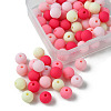 70Pcs Rubberized Style Acrylic Beads MACR-FS0001-71B-3