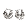 304 Stainless Steel Hollow Out Flat Round Hoop Earrings for Women EJEW-K243-10P-1