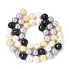 Baking Paint Pearlized Glass Pearl Round Bead Strands PEAR-H019-02C-13-2
