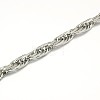 Fashionable 304 Stainless Steel Rope Chain Necklaces for Men STAS-A028-N048P-S-2