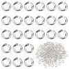 Anti-Tarnish 200Pcs Rhodium Plated 925 Sterling Silver Open Jump Rings STER-PH0001-50-1