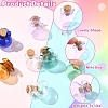 8Pcs 8 Colors Lucky Bag Shape Glass Cork Bottles Ornament AJEW-YW0002-18-5
