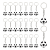 30Pcs Sports Theme Silicone Keychains KEYC-GA0001-59-1