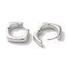 Rhombus Brass Hoop Earrings for Women EJEW-U008-07P-2