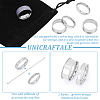 Unicraftale 28Pcs 2 Size 201 Stainless Steel Grooved Finger Ring Settings STAS-UN0048-54-5
