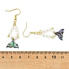 Paua Shell Dangle Earrings EJEW-JE07178-5