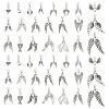 60Pcs Wing Alloy Pendant Decorations HJEW-ME00122-1