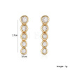 Brass Clear Cubic Zirconia Stud Earrings WGA7D61-01-2
