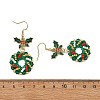 304 Stainless Steel Glass Dangle Earrings EJEW-MZ00805-5