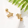 304 Stainless Steel Stud Earrings STAS-E502-04G-01-3