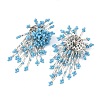 Glass Seed Beads Stud Earrings for Women EJEW-MZ00760-01-4