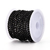 Handmade 304 Stainless Steel Faceted Round Link Chains CHS-N008-06G-02-2