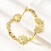 Brass Link Bracelets for Women BJEW-C118-01G-4