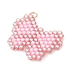 Glass Seed Beaded Pendants PALLOY-MZ01296-02-2