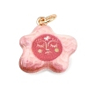 Brass Enamel Pendants ENAM-I087-03F-1