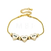 Brass European Bracelets BJEW-C080-04G-07-1