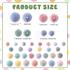 30Pcs Flocky Opaque Acrylic Beads OACR-YW0004-38A-3