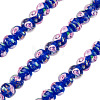 1 Strand Handmade Lampwork Inner Flower Rondelle Beads Strands LAMP-TA0002-72D-2