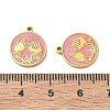 304 Stainless Steel Enamel Pendants STAS-B142-10G-3
