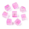 Frosted Glass Beads with Golden Glitter Powder X1-DGLA-NH001-8mm-01H-1