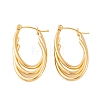 Ion Plating(IP) 304 Stainless Steel Hoop Earrings for Women EJEW-P279-32G-1