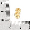 Brass Micro Pave Clear Cubic Zirconia Initial Spacer Bars KK-E802-34G-S-3