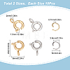 20Pcs 2 Clolors 304 Stainless Steel Smooth Surface Spring Ring Clasps STAS-SC0004-42-2