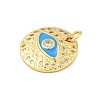 Rack Plating Brass Micro Pave Cubic Zirconia Pendants KK-P277-26G-05-2