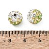 Handmade Polymer Clay Rhinestone Beads RB-CBAFAF8-01D-3