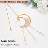 Crystal Chandelier Glass Bullet Pendant Decorations HJEW-PH01778-04-4