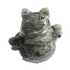 Natural Labradorite Carved Healing Lucky Cat Figurines PW-WG20972-02-1