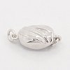 Anti-Tarnish Jewelry Necklace Clasps Rhodium Plated 925 Sterling Silver Box Clasps STER-M019-03S-3