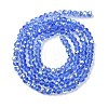 Electroplate Transparent Glass Beads Strands EGLA-A046-01A-17-3