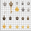 72Pcs 18 Styles Tibetan Style Alloy Pendants FIND-PH0061-87-2