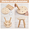 Wood Biscuit Stool AJEW-WH0596-917A-3
