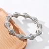 304 Stainless Steel Stretch Bangles for Women BJEW-P315-02C-P-3